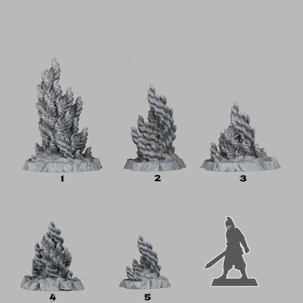 3D Printed Fantastic Plants and Rocks Majestic Twisted Anemones 28mm - 32mm D&D Wargaming (Online Only)