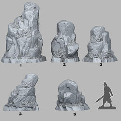 3D Printed Fantastic Plants and Rocks Red Giant Rock 28mm - 32mm D&D Wargaming (Online Only)