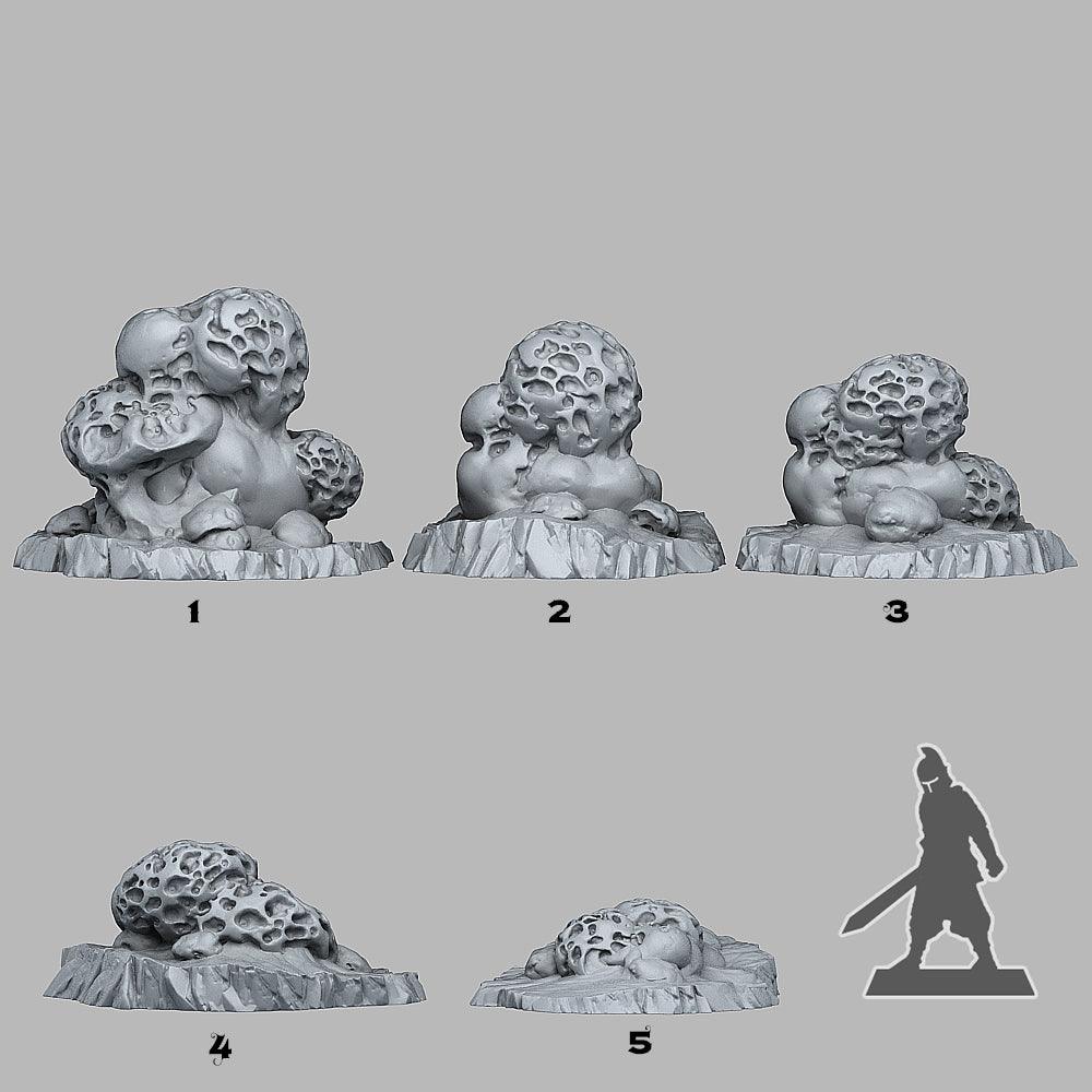 3D Printed Fantastic Plants and Rocks Wormhole Mushrooms 28mm - 32mm D&D Wargaming (Online Only)