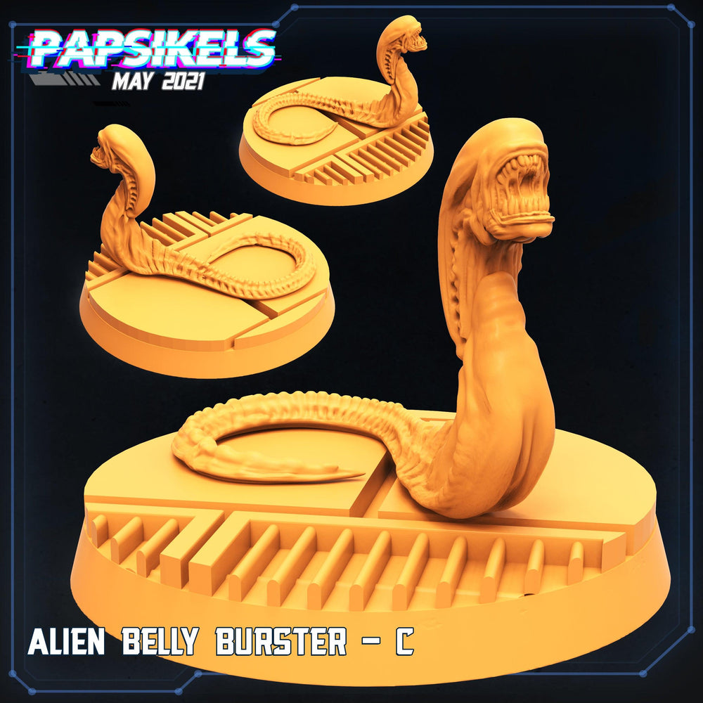3D Printed Papsikels Alien Belly Bursters Set Aliens vs Humans 28mm 32mm (Online Only)