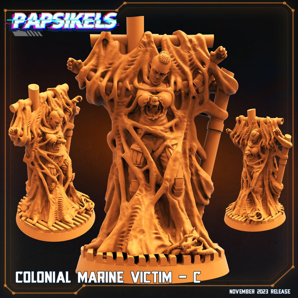 3D Printed Papsikels Colonial Marine Victim Set 28mm 32mm (Online Only)