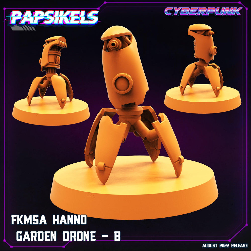 3D Printed Papsikels Cyberpunk Sci-Fi Fkmsa Hanno Drone Set - 28mm 32mm (Online Only)