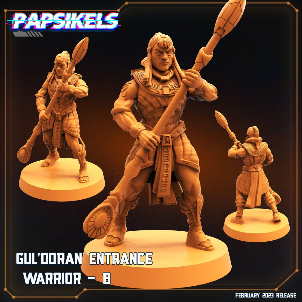 3D Printed Papsikels Cyberpunk Sci-Fi - Guldoran Entrance Warrior Set - Star Entrance 28mm 32mm (Online Only)
