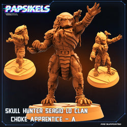 3D Printed Papsikels Cyberpunk Sci-Fi Skull Hunter Sergio Lo Clan Choke Set - 28mm 32mm (Online Only)
