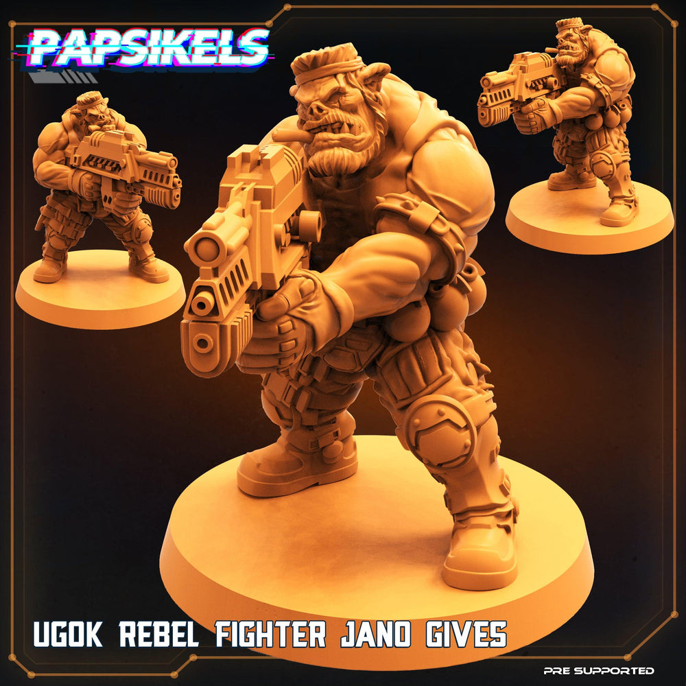 3D Printed Papsikels Cyberpunk Sci-Fi Ugok Rebel Fighter Set - 28mm 32mm (Online Only)
