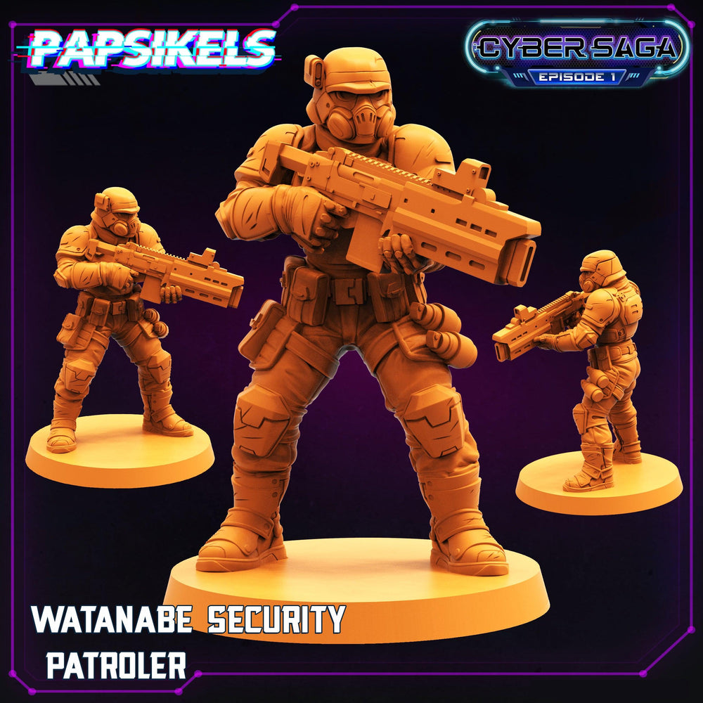3D Printed Papsikels Cyberpunk Sci-Fi Watanabe Security Patroler Cyber Saga - 28mm 32mm (Online Only)
