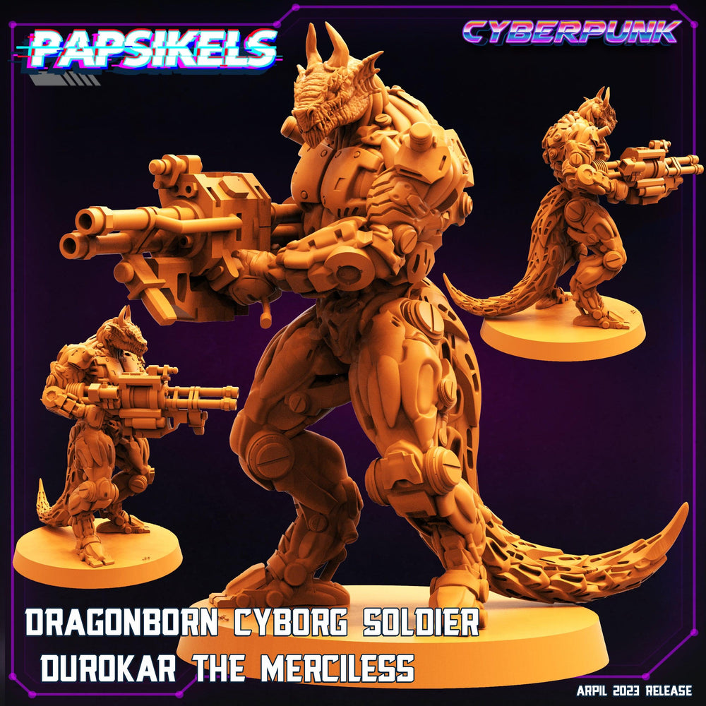3D Printed Papsikels - Dragonborn Cyborg Set - 28mm 32mm (Online Only)