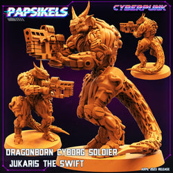3D Printed Papsikels - Dragonborn Cyborg Set - 28mm 32mm (Online Only)