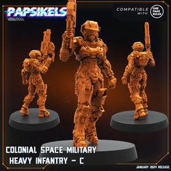 3D Printed Papsikels Human Offence Force Armored Troopers Set Dropship Troopers 28mm 32mm (Online Only)