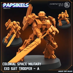 3D Printed Papsikels Human Offence Force Mech Troopers Set Dropship Troopers 28mm 32mm (Online Only)