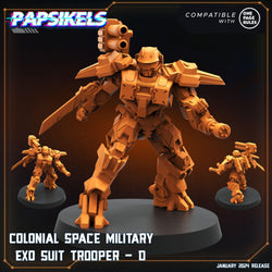 3D Printed Papsikels Human Offence Force Mech Troopers Set Dropship Troopers 28mm 32mm (Online Only)