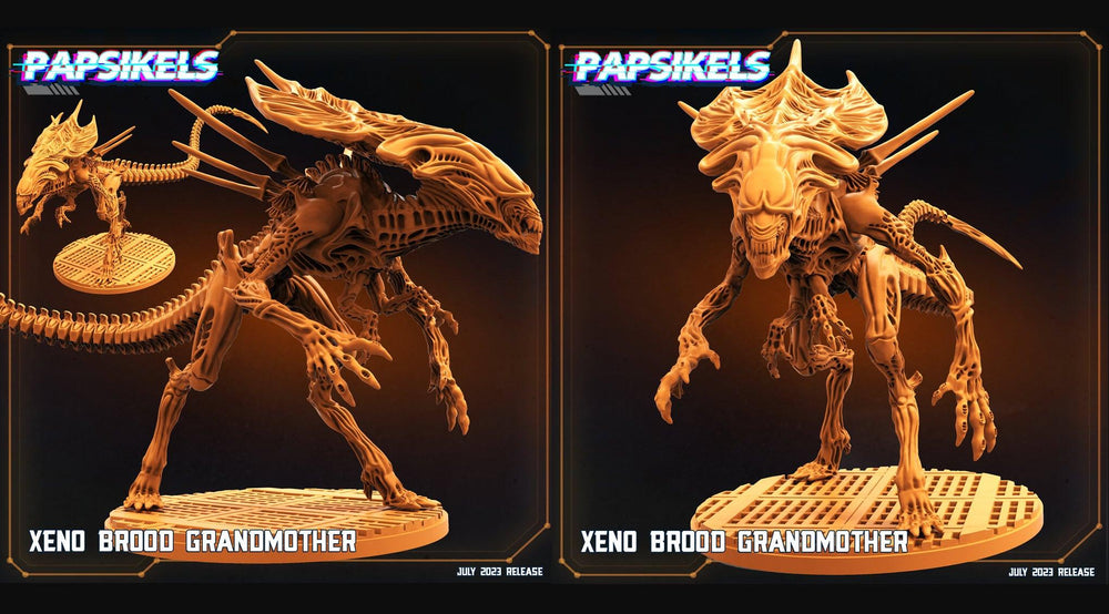 3D Printed Papsikels July 2023 - Xeno Wars Xeno Brood Grandmother Set 28mm 32mm (Online Only)