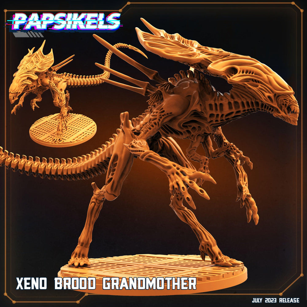 3D Printed Papsikels July 2023 - Xeno Wars Xeno Brood Grandmother Set 28mm 32mm (Online Only)