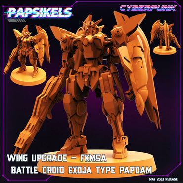 3D Printed Papsikels May 2023 Cyberpunk Wing Upgrade Kit For Fkmsa Battle Droid Exoja Type 1 28mm 32mm (Online Only)
