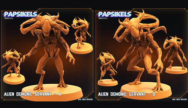 3D Printed Papsikels May 2023 Scifi - Star Entrance - Into The Multi World Set Alien Demonic Servant Set 28mm 32mm (Online Only)