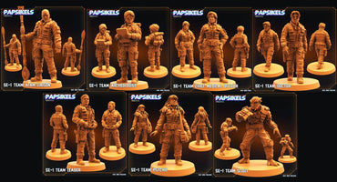 3D Printed Papsikels May 2023 Scifi - Star Entrance - Into The Multi World Set SE-1 Team 28mm 32mm (Online Only)