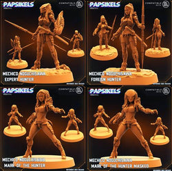 3D Printed Papsikels Mechico Noguchisawa Human Hunter Set Skull Hunters Army Bundle 2 28mm 32mm (Online Only)