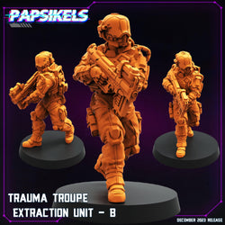 3D Printed Papsikels Trauma Troupe Extraction Unit Set January 2024 Cyberpunk 28mm 32mm (Online Only)