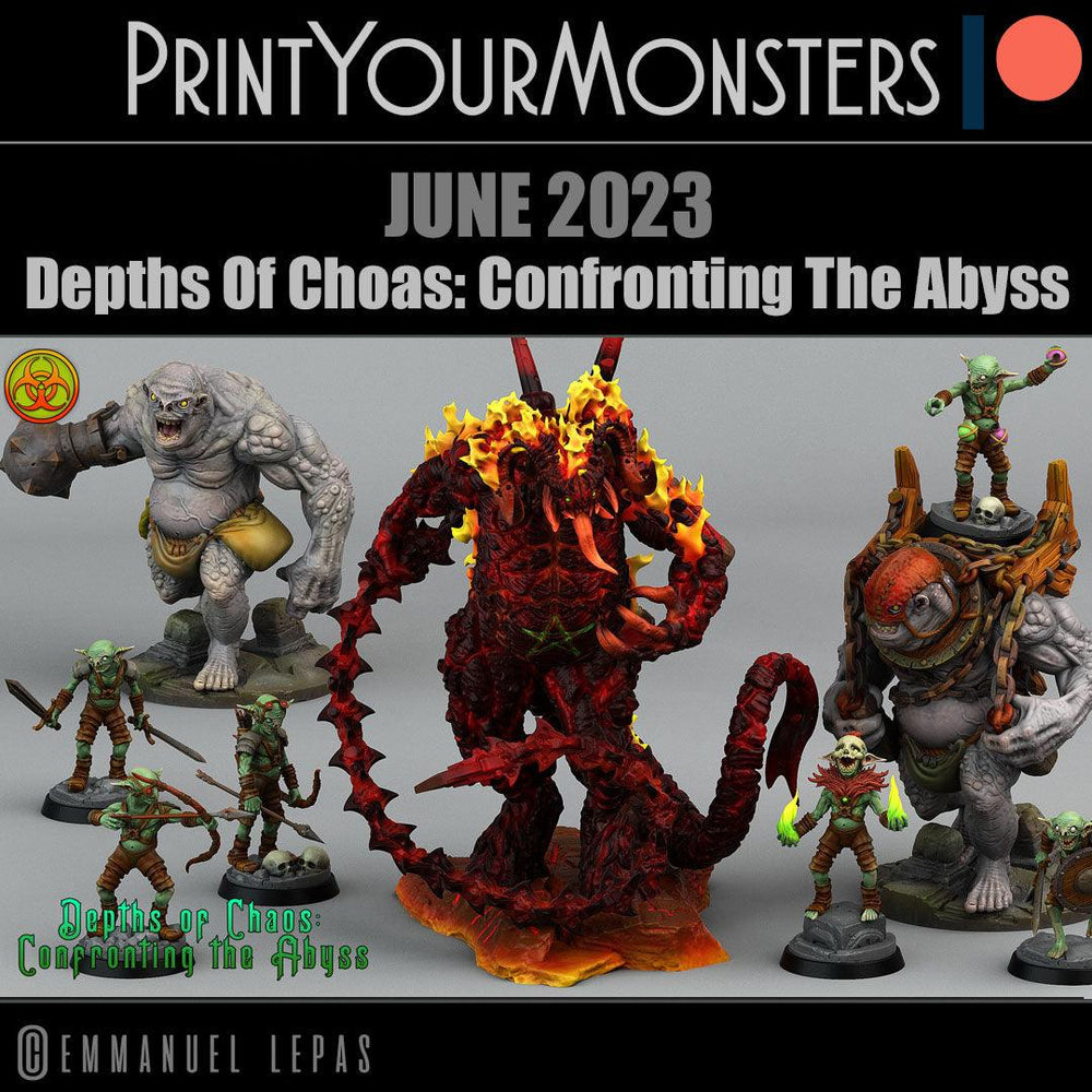 3D Printed Print Your Monsters Balgorn Devil Depths Of Choas Confronting The Abyss 28mm - 32mm D&D Wargaming (Online Only)