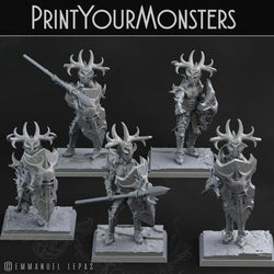 3D Printed Print Your Monsters Dark Elves Full Army Set 28mm - 32mm D&D Wargaming (Online Only)