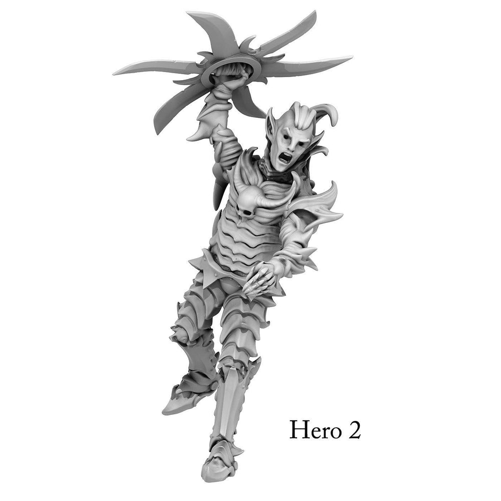 3D Printed Print Your Monsters Dark Elves Heroes Set 28mm - 32mm D&D Wargaming (Online Only)