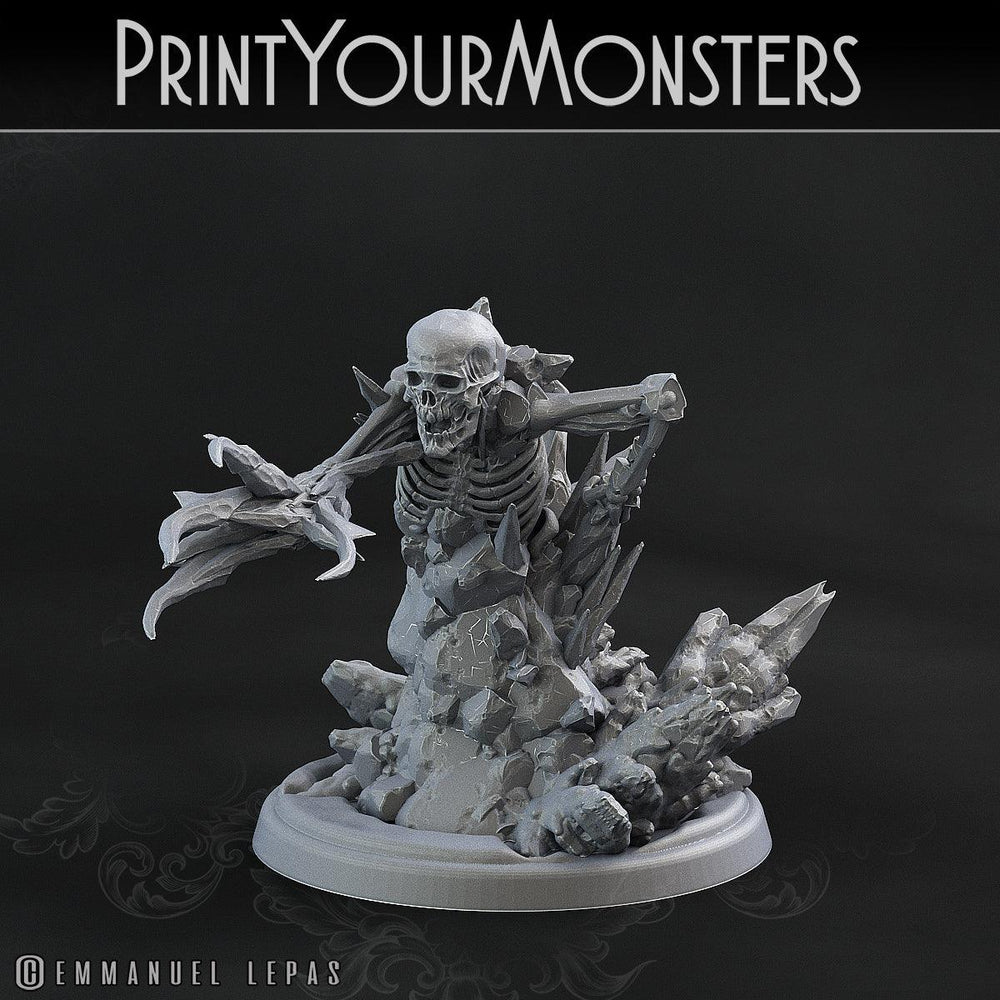 3D Printed Print Your Monsters Frozen Skeletons The Wrath of Gloomrime Monsters Part I Set 28mm - 32mm D&D Wargaming (Online Only)