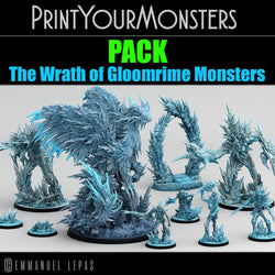 3D Printed Print Your Monsters Frozen Skeletons The Wrath of Gloomrime Monsters Part I Set 28mm - 32mm D&D Wargaming (Online Only)