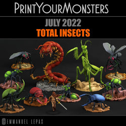 3D Printed Print Your Monsters Giant Mantis Total Insects 28mm - 32mm D&D Wargaming (Online Only)