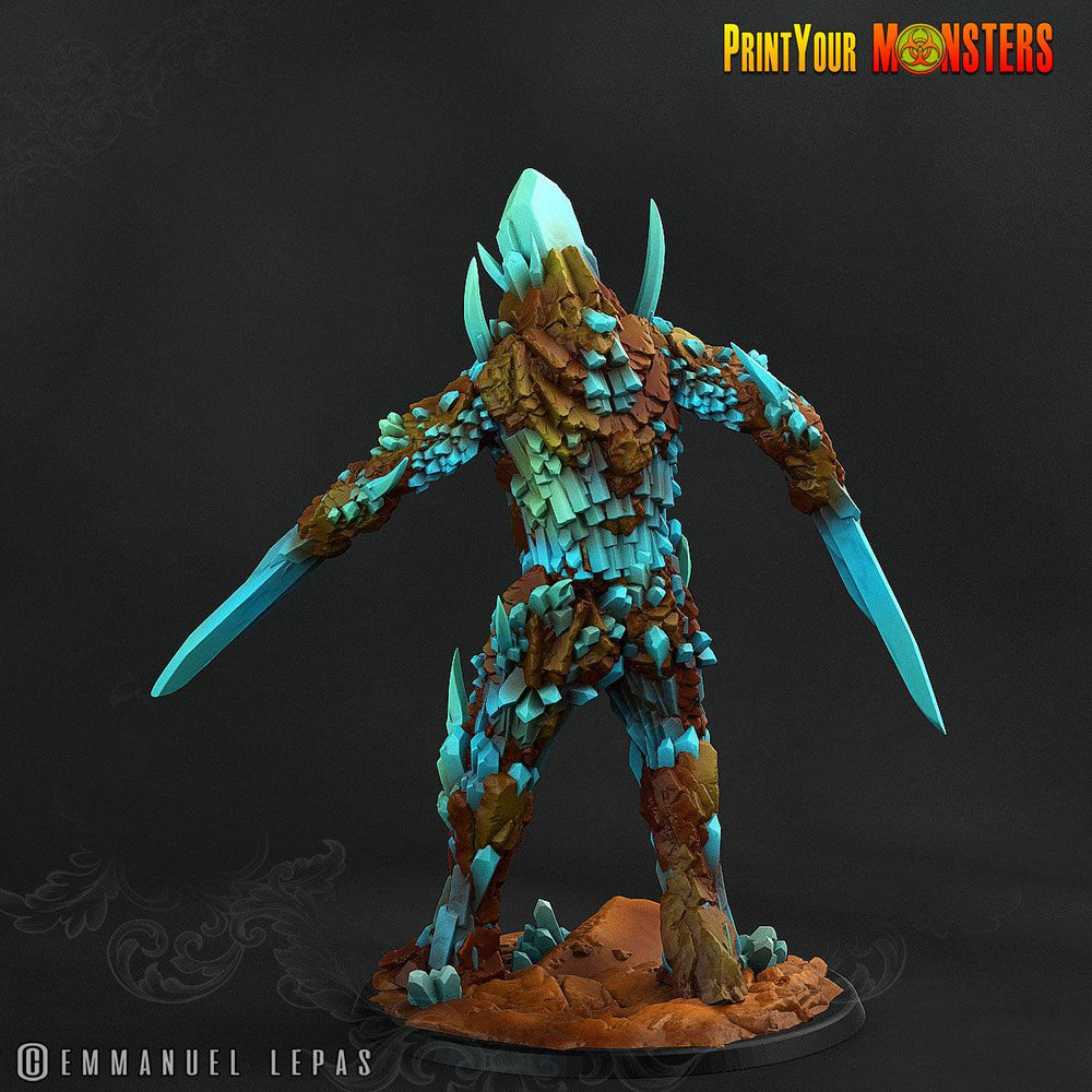 3D Printed Print Your Monsters Giant Sapphire Guardians Legendary Crystal Monsters 28mm - 32mm D&D Wargaming (Online Only)
