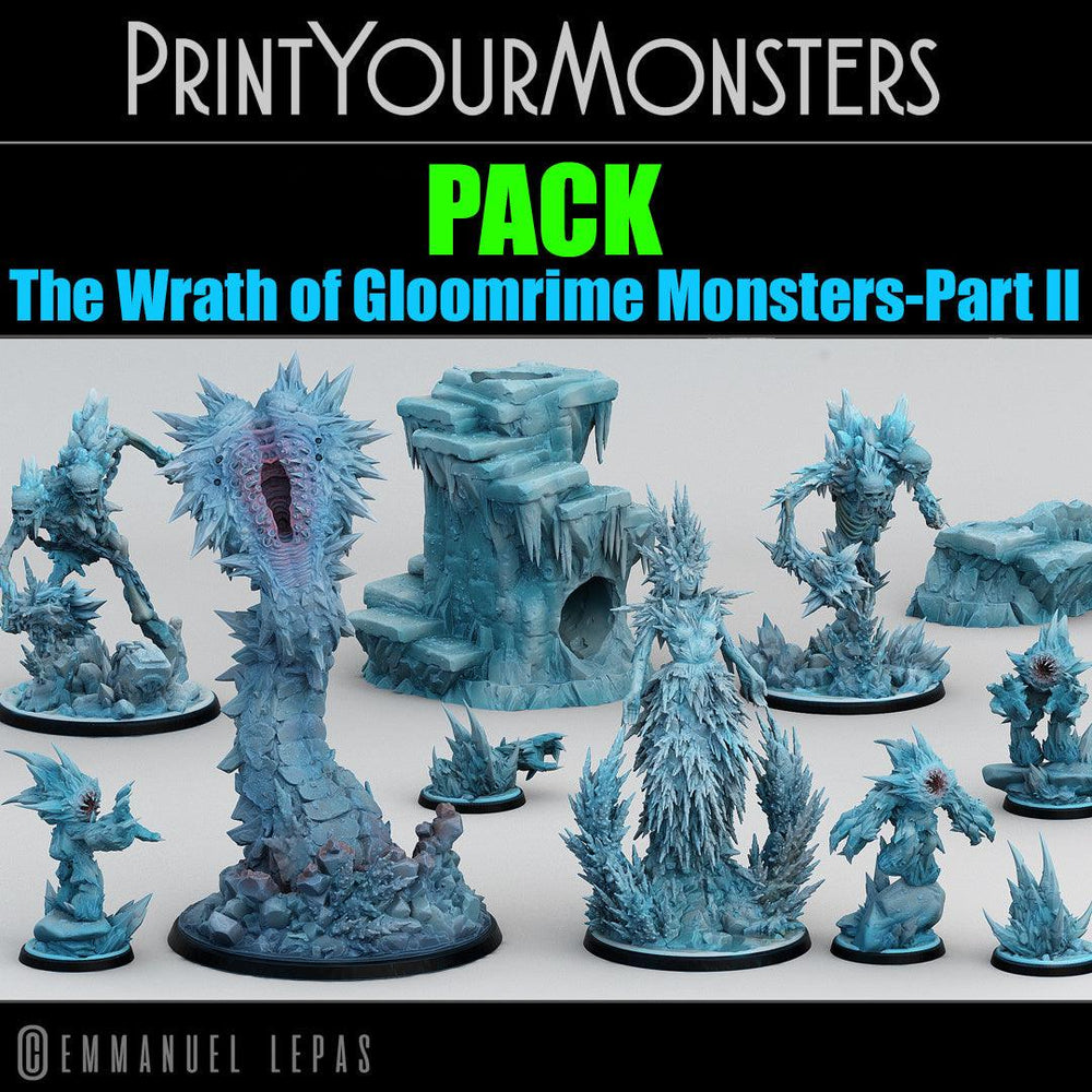 3D Printed Print Your Monsters Iceheart Lamproid The Wrath of Gloomrime Monsters Part II Set 28mm - 32mm D&D Wargaming (Online Only)