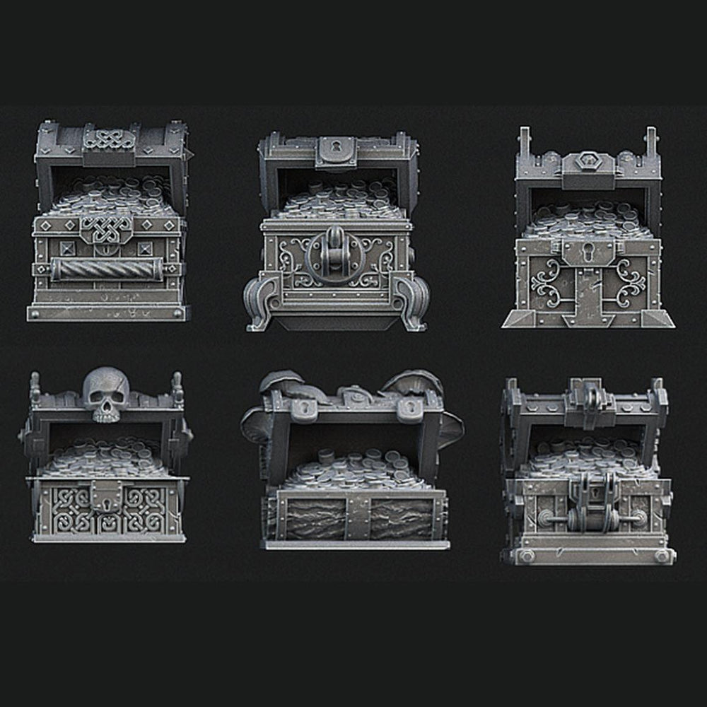 3D Printed Print Your Monsters Mimics Treasure Chests Set 28mm - 32mm D&D Wargaming (Online Only)