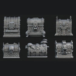 3D Printed Print Your Monsters Mimics Treasure Chests Set 28mm - 32mm D&D Wargaming (Online Only)