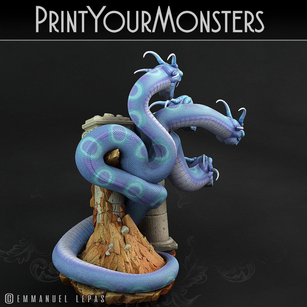 3D Printed Print Your Monsters Shadow Hydra Total Serpents 28mm - 32mm D&D Wargaming (Online Only)