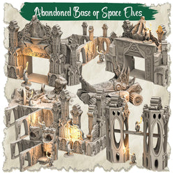 3D Printed SAWANT3D Abandoned Base of Space Elves Set 28 32mm Ragnarok d&d (Online Only)