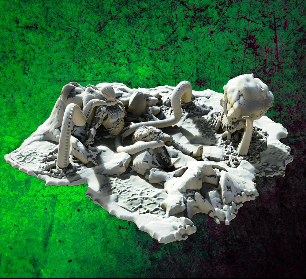 3D Printed SAWANT3D Abandoned Base of Space Elves Set 28 32mm Ragnarok d&d (Online Only)