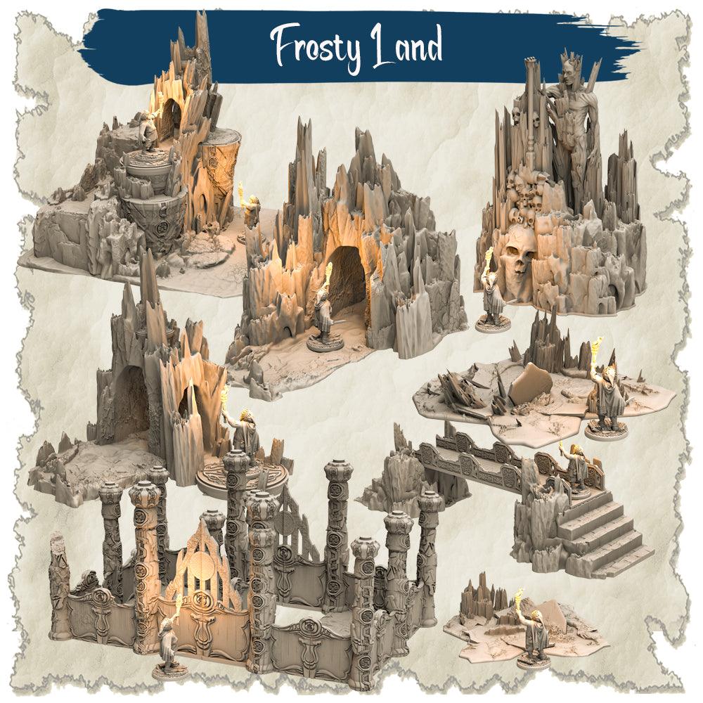3D Printed SAWANT3D Frosty Land Set 28 32mm Ragnarok d&d (Online Only)