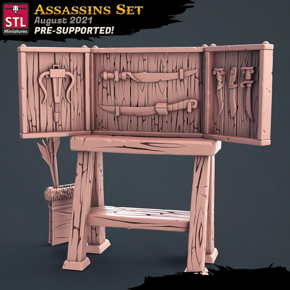 3D Printed STL Miniatures Assassins Set 28 - 32mm War Gaming D&D (Online Only)