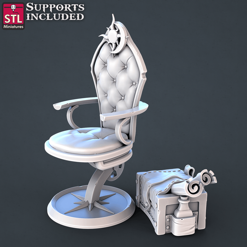 3D Printed STL Miniatures Astronomer Set 28mm - 32mm War Gaming D&D (Online Only)