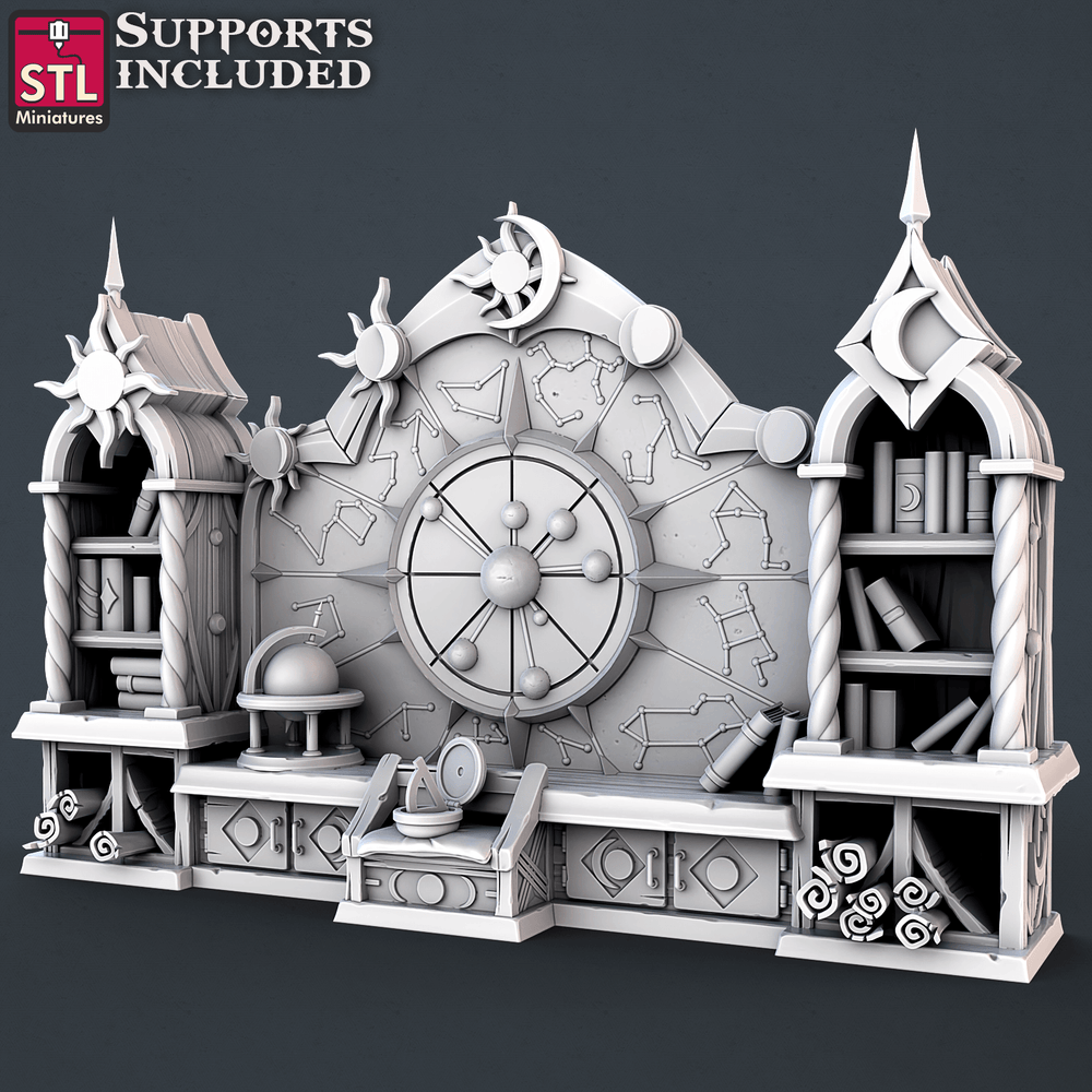 3D Printed STL Miniatures Astronomer Set 28mm - 32mm War Gaming D&D (Online Only)