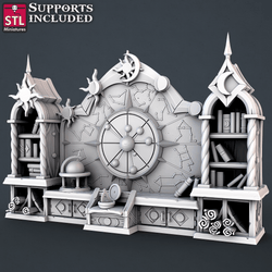 3D Printed STL Miniatures Astronomer Set 28mm - 32mm War Gaming D&D (Online Only)