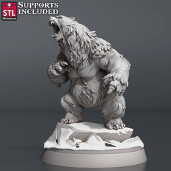 3D Printed STL Miniatures Bears Set 28 - 32mm War Gaming D&D (Online Only)