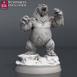 3D Printed STL Miniatures Bears Set 28 - 32mm War Gaming D&D (Online Only)
