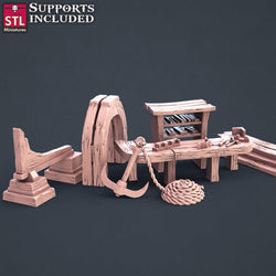 3D Printed STL Miniatures Boat Builder Set 28mm - 32mm War Gaming D&D (Online Only)