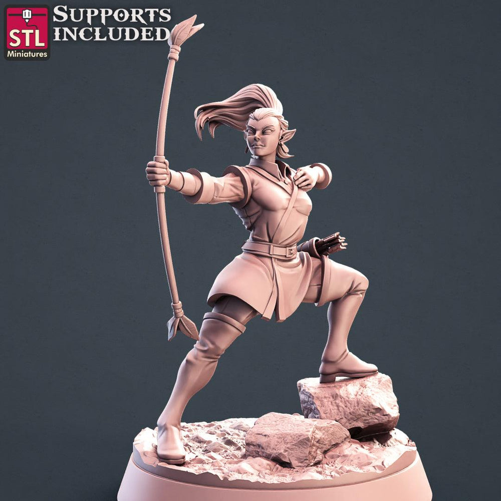 3D Printed STL Miniatures Elf Archers Set 28 - 32mm War Gaming D&D (Online Only)