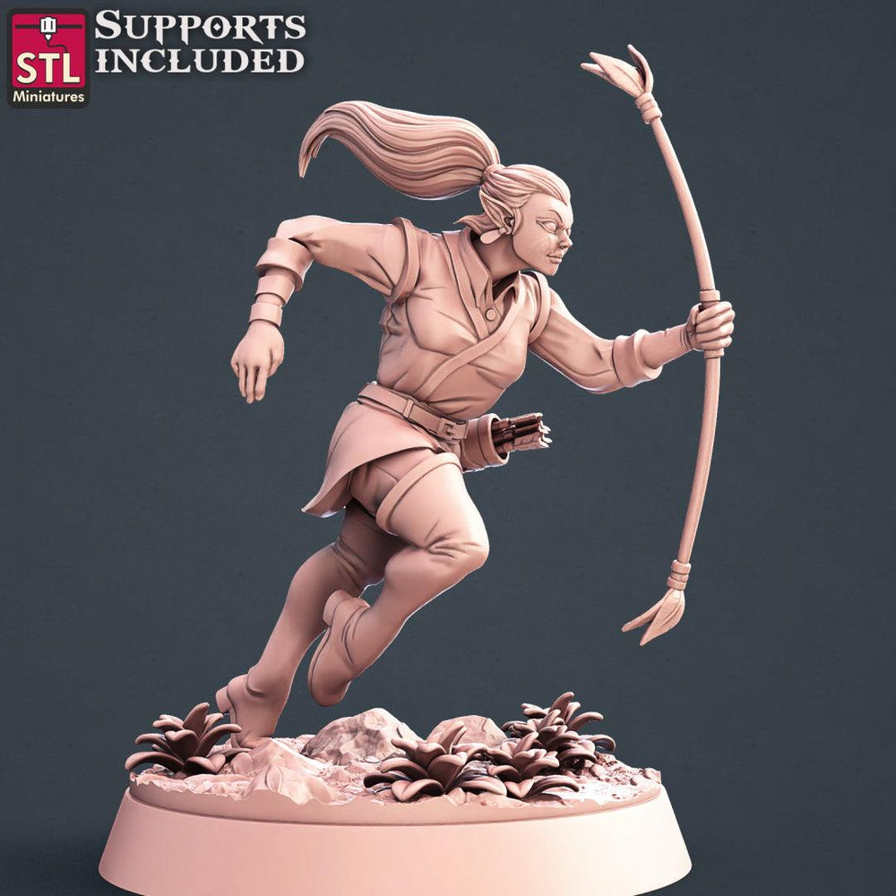 3D Printed STL Miniatures Elf Archers Set 28 - 32mm War Gaming D&D (Online Only)