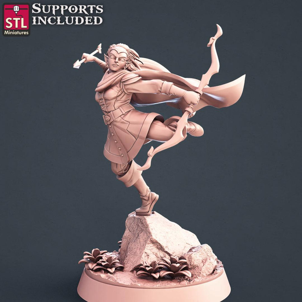 3D Printed STL Miniatures Elf Archers Set 28 - 32mm War Gaming D&D (Online Only)