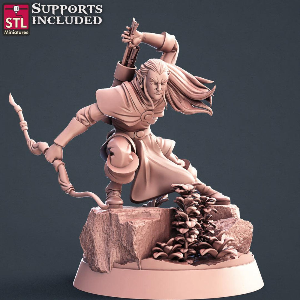 3D Printed STL Miniatures Elf Archers Set 28 - 32mm War Gaming D&D (Online Only)