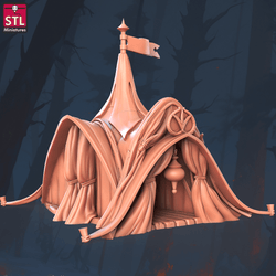 3D Printed STL Miniatures Elf Camp Set 28 - 32mm War Gaming D&D (Online Only)