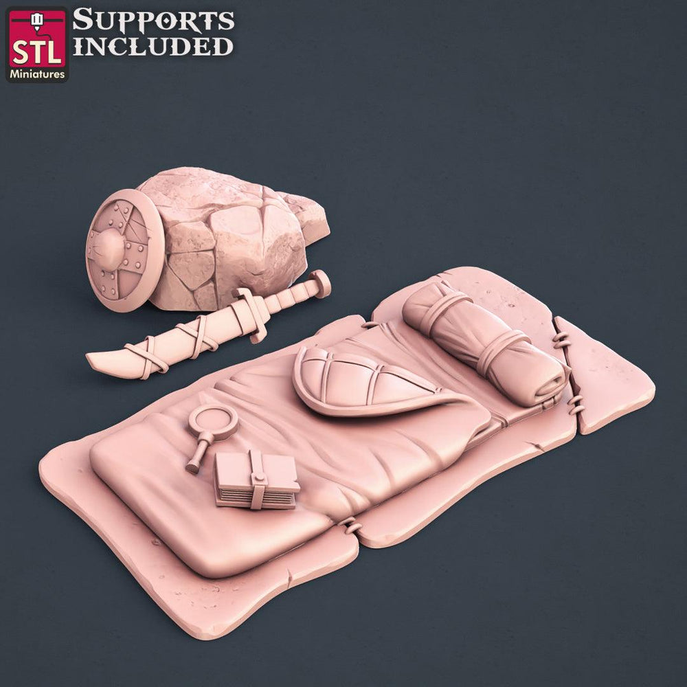 3D Printed STL Miniatures Explorers Set Fantasy NPC 2 | 28 - 32mm War Gaming D&D (Online Only)