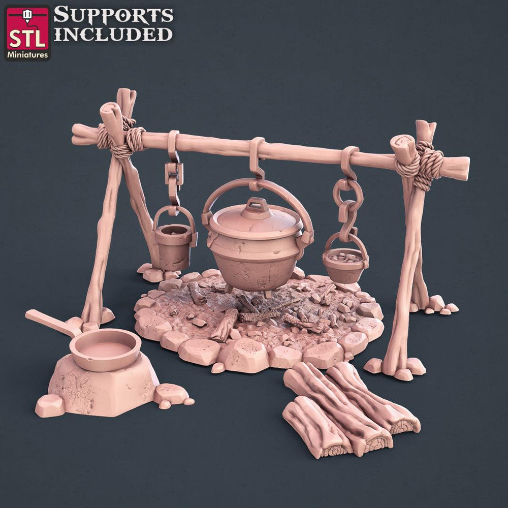 3D Printed STL Miniatures Explorers Set Fantasy NPC 2 | 28 - 32mm War Gaming D&D (Online Only)